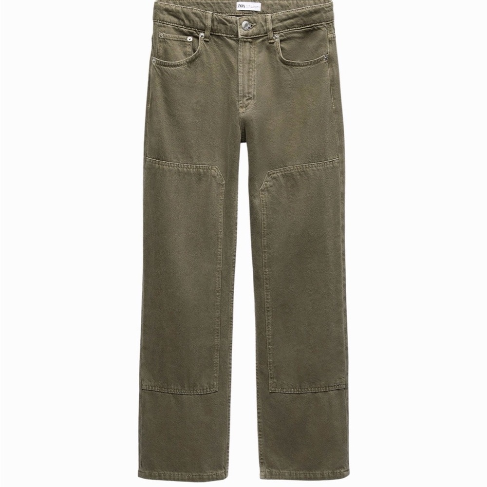 Mid Rise Green Jeans